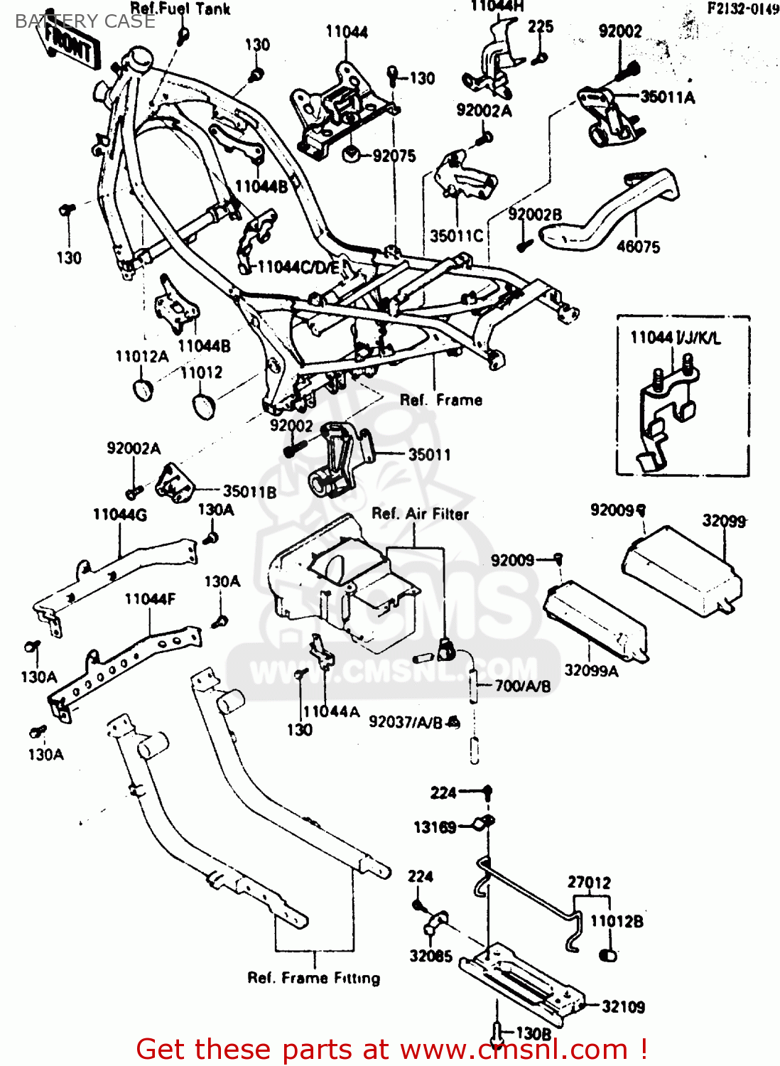BATTERY CASE ZX600A1 1985 EUROPE UK FR GR IT NR SD