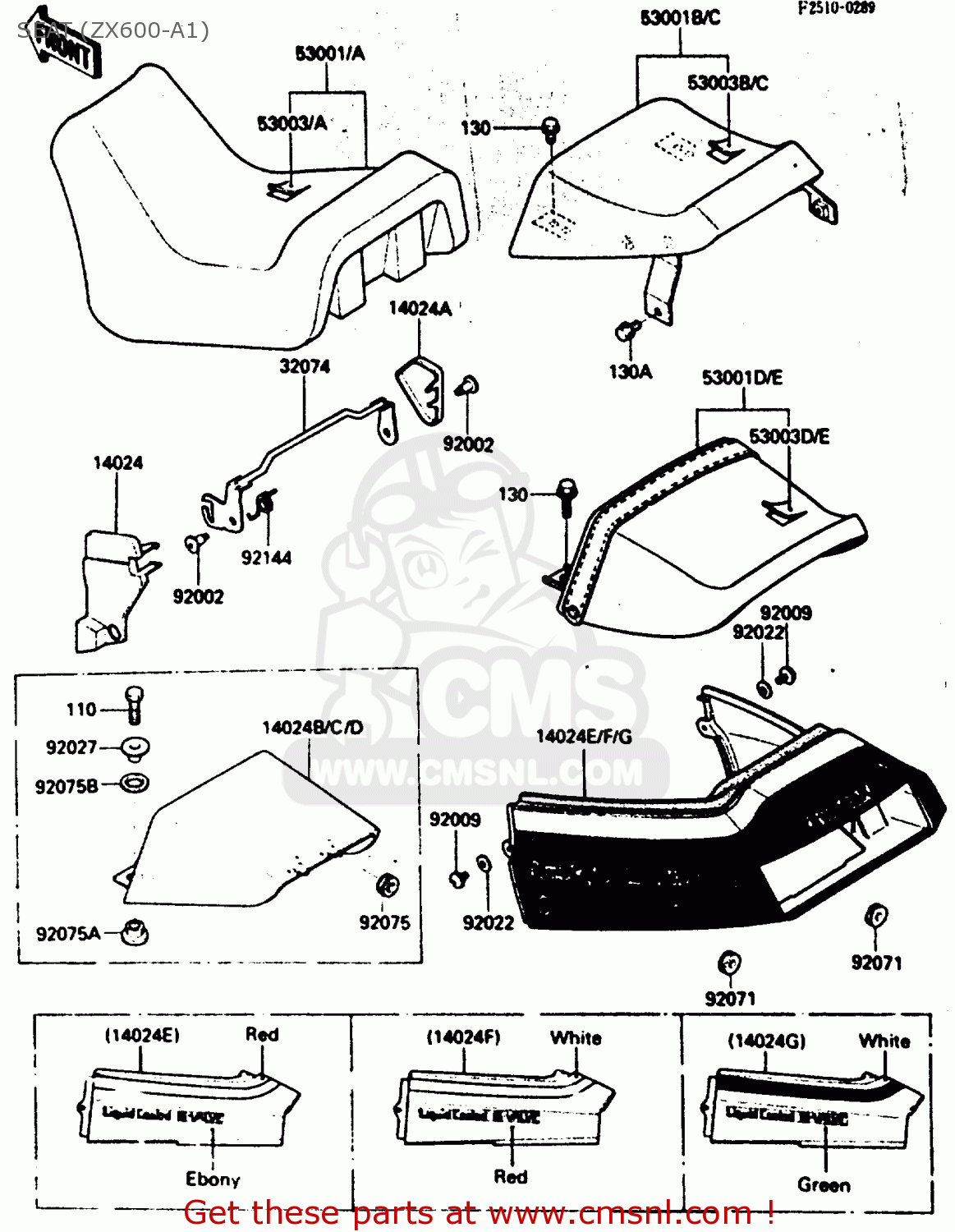 SEAT (ZX600-A1) ZX600A1 1985 EUROPE UK FR GR IT NR SD