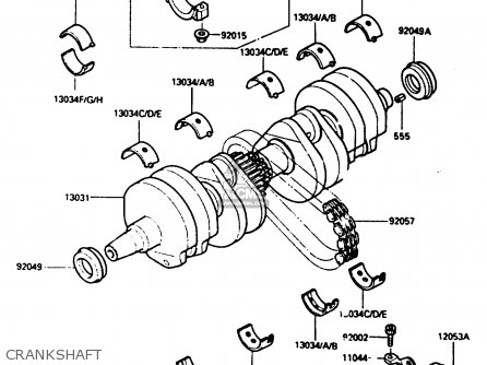 CRANKSHAFT - ZX600A1 1985 EUROPE UK FR GR IT NR SD