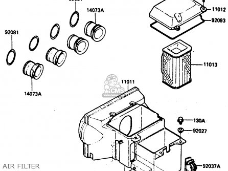 AIR FILTER - ZX600A1 1985 EUROPE UK FR GR IT NR SD