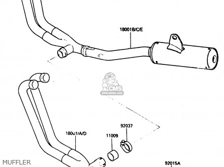 MUFFLER - ZX600A1 1985 EUROPE UK FR GR IT NR SD