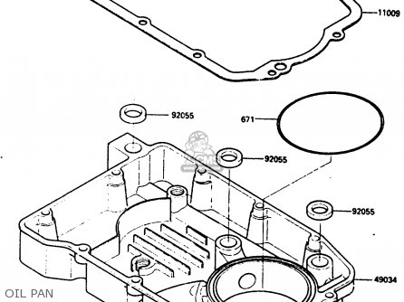 OIL PAN - ZX600A1 1985 EUROPE UK FR GR IT NR SD