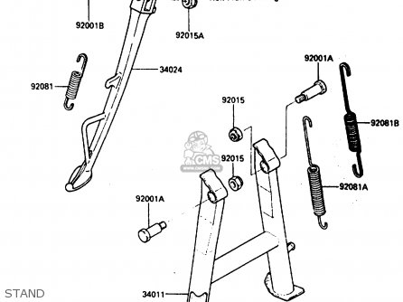 STAND - ZX600A1 1985 EUROPE UK FR GR IT NR SD