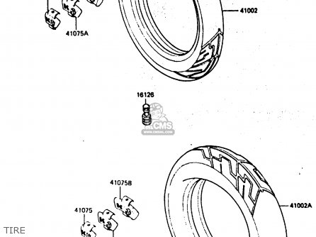TIRE - ZX600A1 1985 EUROPE UK FR GR IT NR SD