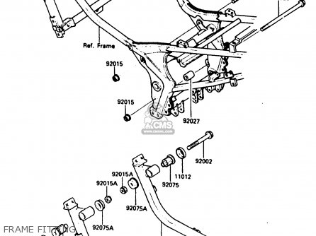 FRAME FITTING - ZX600A1 1985 EUROPE UK FR GR IT NR SD