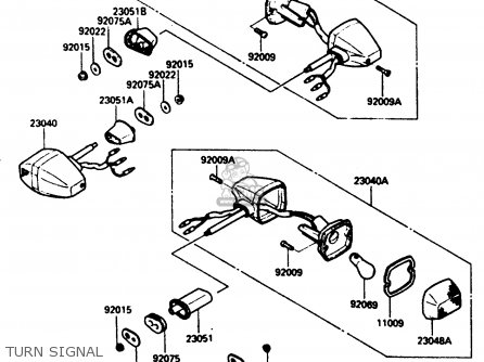 TURN SIGNAL - ZX600A1 1985 EUROPE UK FR GR IT NR SD