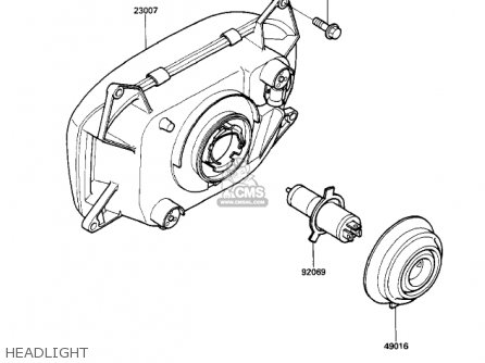 HEADLIGHT - ZX600A1 NINJA 600 1985 USA CALIFORNIA CANADA