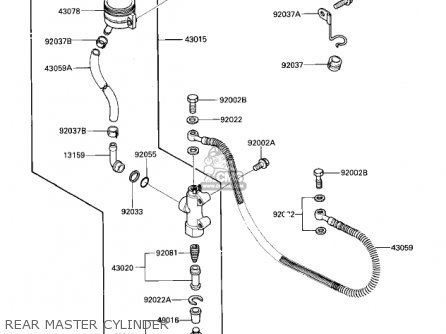 REAR MASTER CYLINDER - ZX600A1 NINJA 600 1985 USA CALIFORNIA CANADA