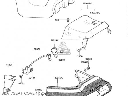 SEAT/SEAT COVER (ZX600-A1) - ZX600A1 NINJA 600 1985 USA CALIFORNIA CANADA