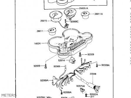 METERS - ZX600A1 NINJA 600 1985 USA CALIFORNIA CANADA