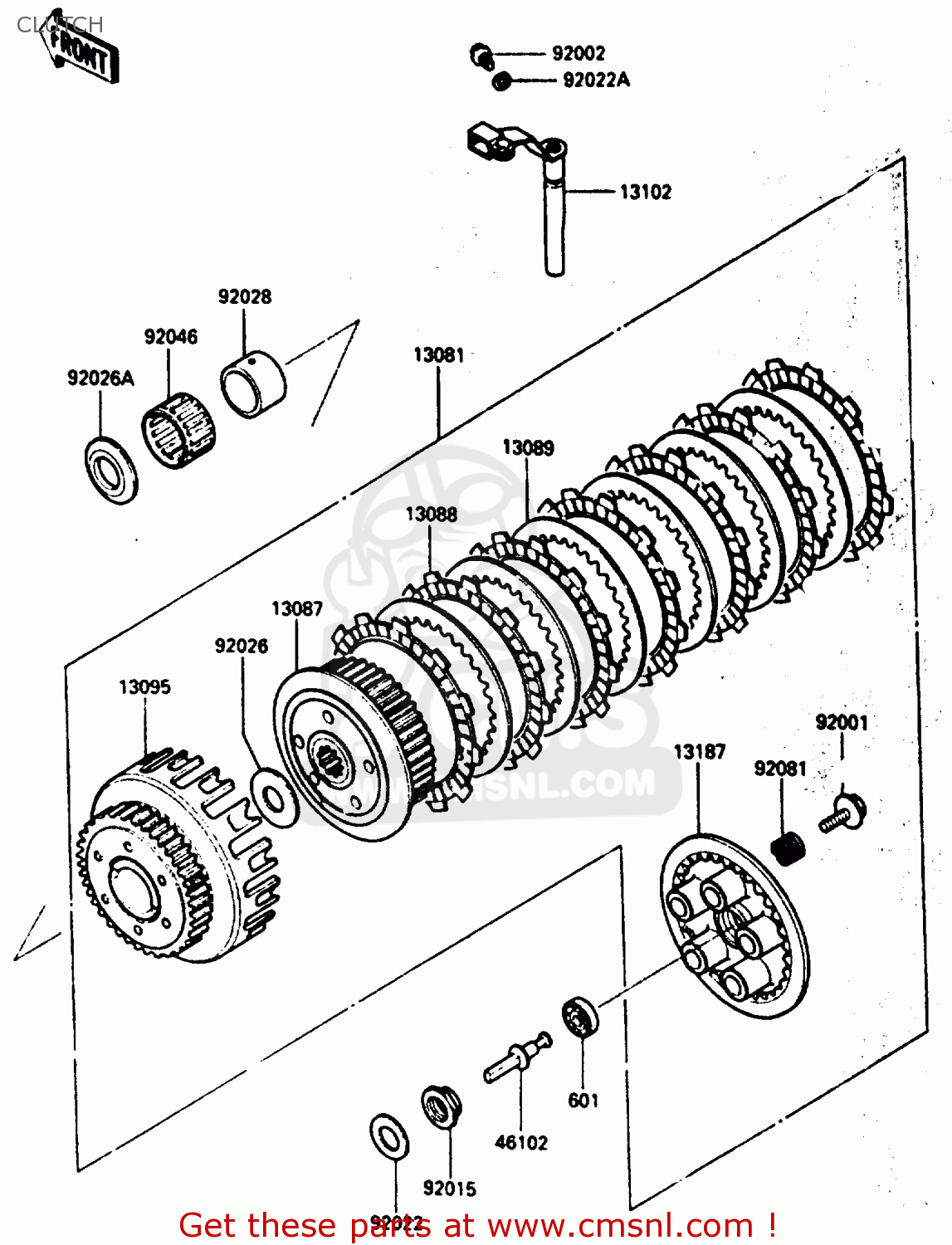 CLUTCH ZX600A2 1986 EUROPE UK FR GR IT NR SD