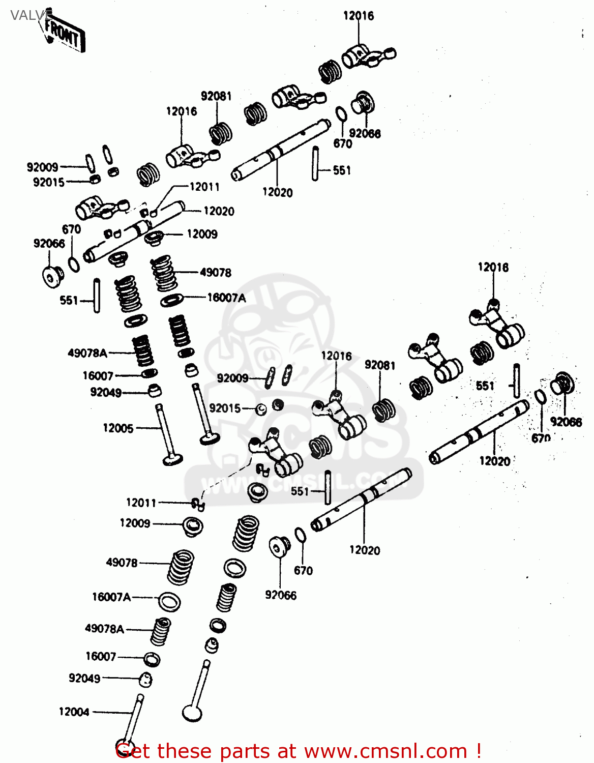VALVE ZX600A2 1986 EUROPE UK FR GR IT NR SD