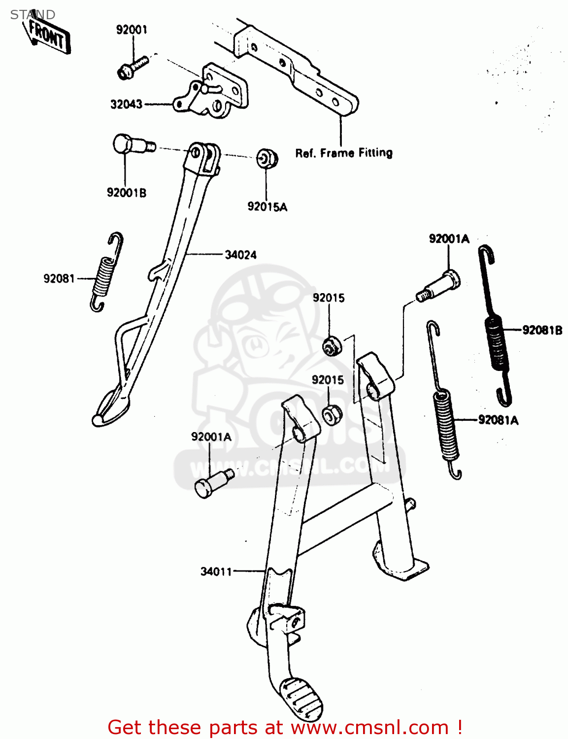 STAND ZX600A2 1986 EUROPE UK FR GR IT NR SD
