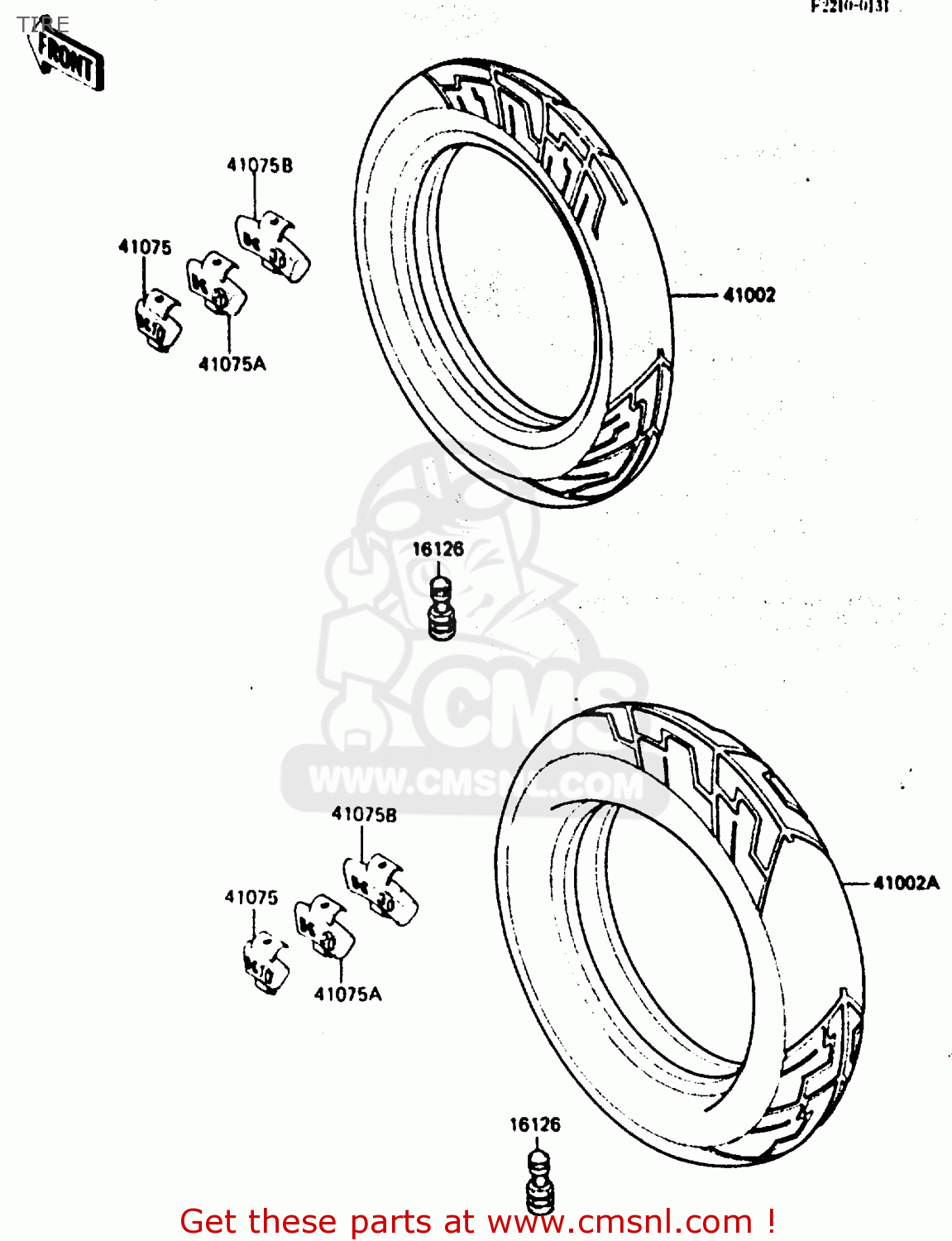 TIRE ZX600A2 1986 EUROPE UK FR GR IT NR SD