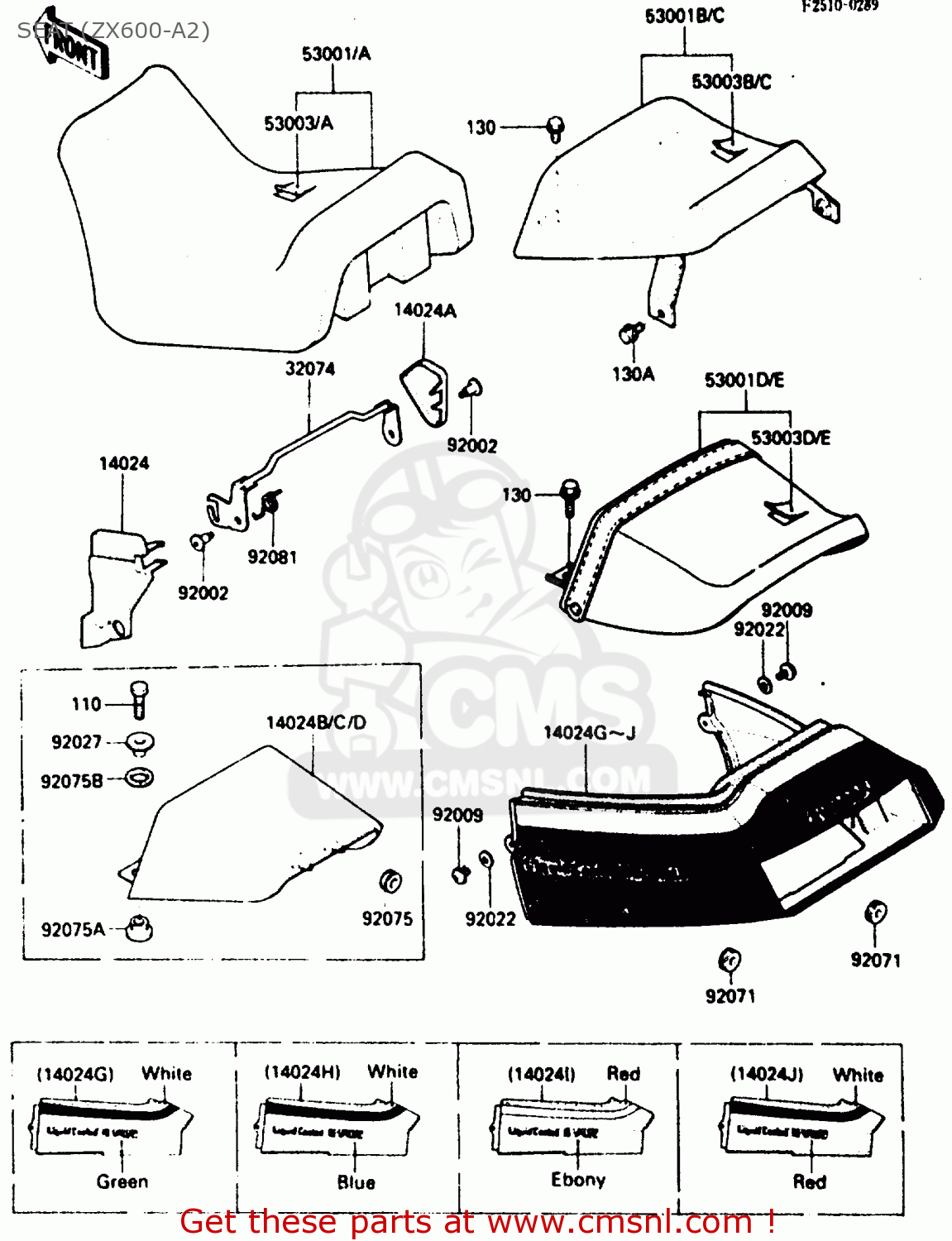 SEAT (ZX600-A2) ZX600A2 1986 EUROPE UK FR GR IT NR SD