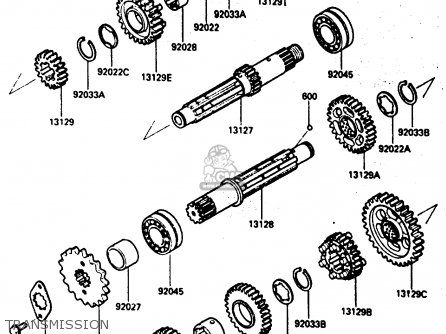 TRANSMISSION - ZX600A2 1986 EUROPE UK FR GR IT NR SD
