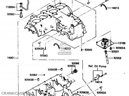 CRANKCASE - ZX600A2 1986 EUROPE UK FR GR IT NR SD