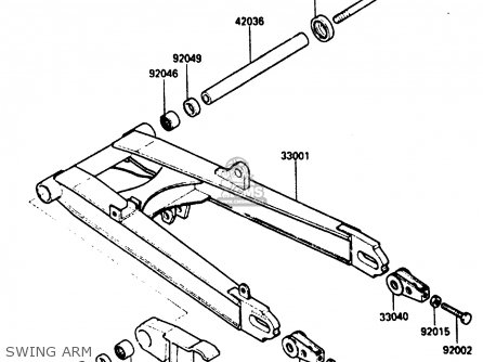SWING ARM - ZX600A2 1986 EUROPE UK FR GR IT NR SD
