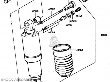 SHOCK ABSORBER - ZX600A2 1986 EUROPE UK FR GR IT NR SD