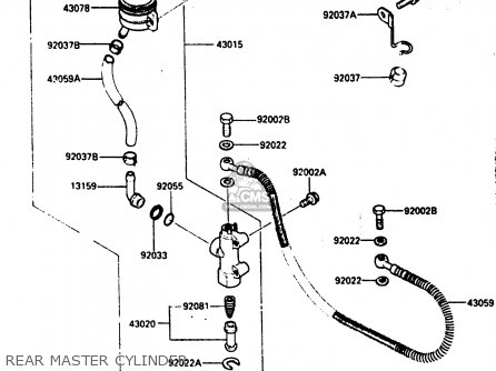REAR MASTER CYLINDER - ZX600A2 1986 EUROPE UK FR GR IT NR SD