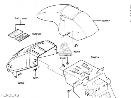 FENDERS - ZX600A2 NINJA 600 1986 USA CALIFORNIA CANADA