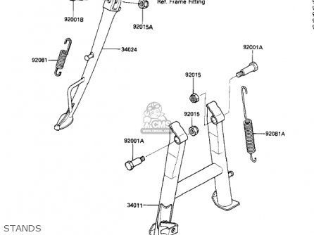 STANDS - ZX600A2 NINJA 600 1986 USA CALIFORNIA CANADA