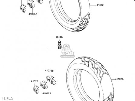TIRES - ZX600A2 NINJA 600 1986 USA CALIFORNIA CANADA