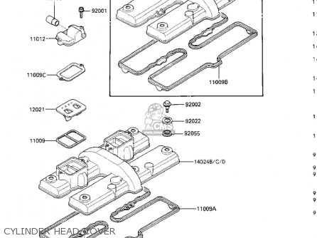 CYLINDER HEAD COVER - ZX600A2 NINJA 600 1986 USA CALIFORNIA CANADA
