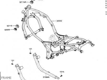 FRAME - ZX600A2 NINJA 600 1986 USA CALIFORNIA CANADA