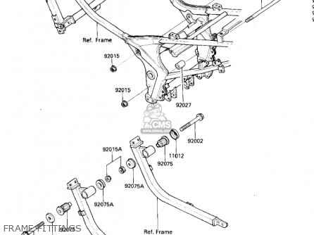 FRAME FITTINGS - ZX600A2 NINJA 600 1986 USA CALIFORNIA CANADA