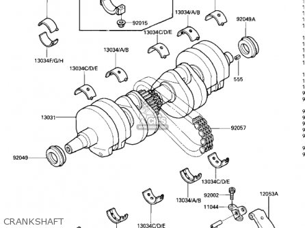 CRANKSHAFT - ZX600A2 NINJA 600 1986 USA CALIFORNIA CANADA