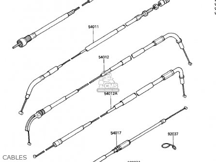 CABLES - ZX600A2 NINJA 600 1986 USA CALIFORNIA CANADA