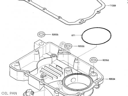 OIL PAN - ZX600A2 NINJA 600 1986 USA CALIFORNIA CANADA