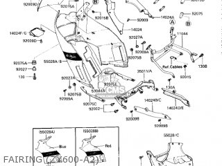 FAIRING (ZX600-A2) - ZX600A2 NINJA 600 1986 USA CALIFORNIA CANADA