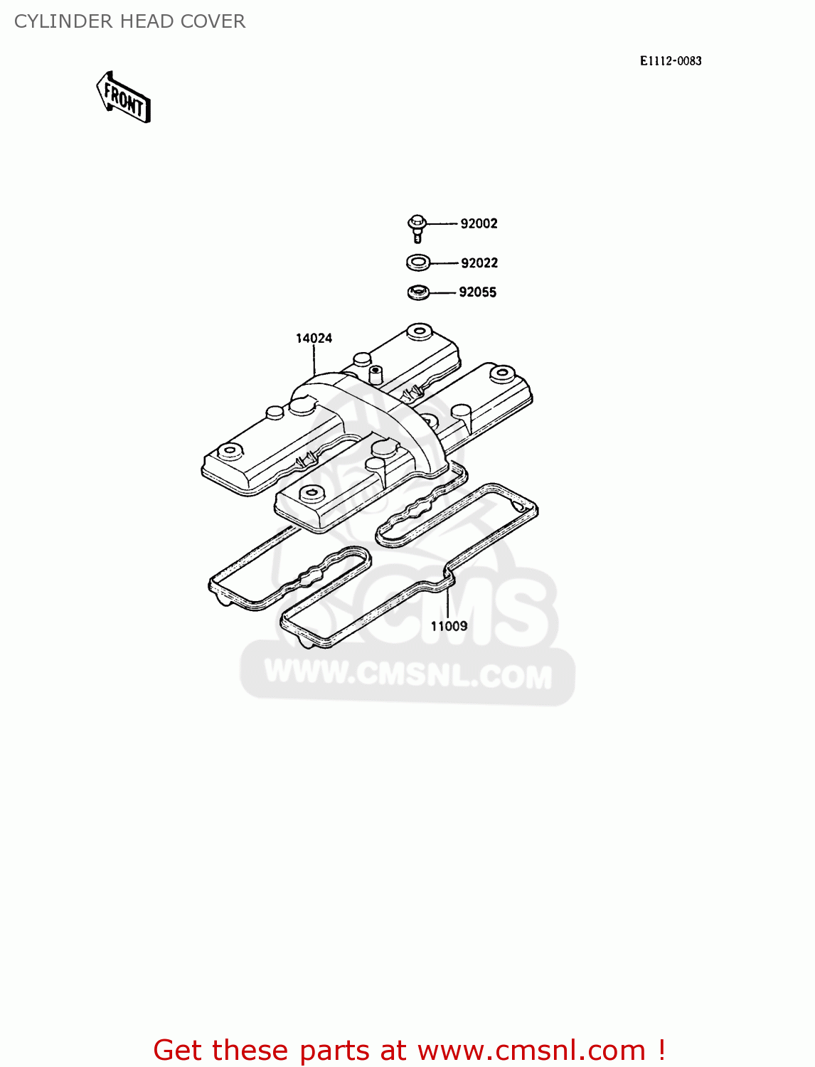 CYLINDER HEAD COVER ZX600A4 NINJA 600R 1988 UNITED KINGDOM FG