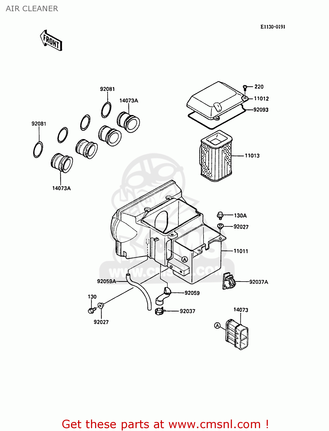AIR CLEANER ZX600A4 NINJA 600R 1988 UNITED KINGDOM FG