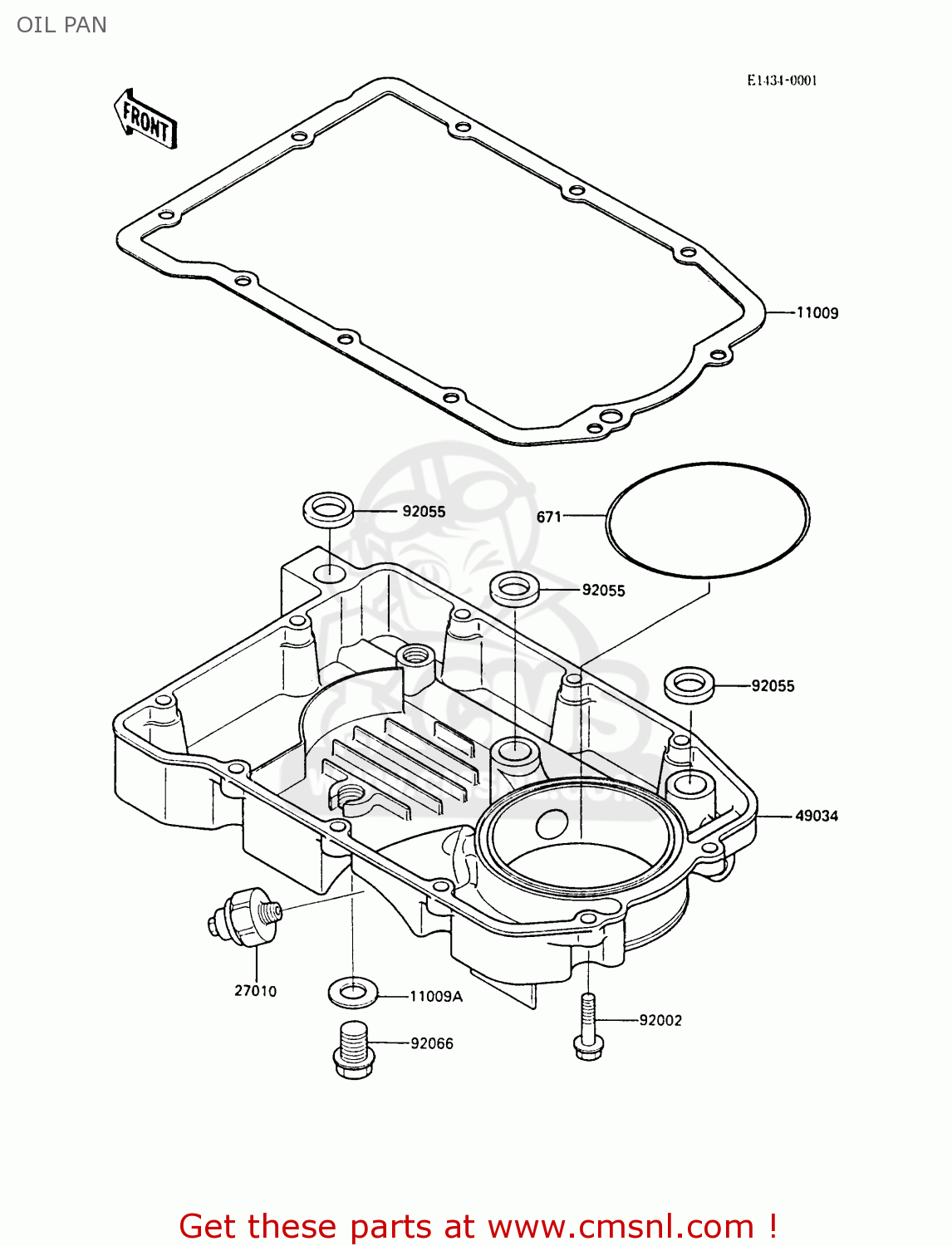 OIL PAN ZX600A4 NINJA 600R 1988 UNITED KINGDOM FG