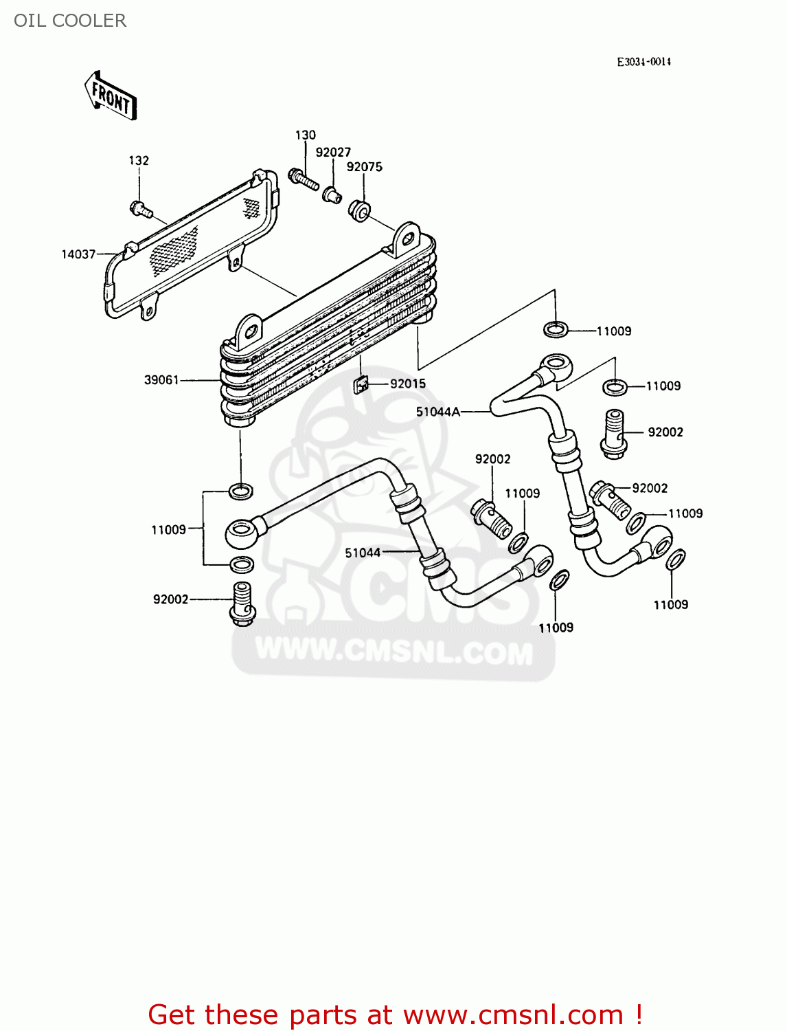 OIL COOLER ZX600A4 NINJA 600R 1988 UNITED KINGDOM FG