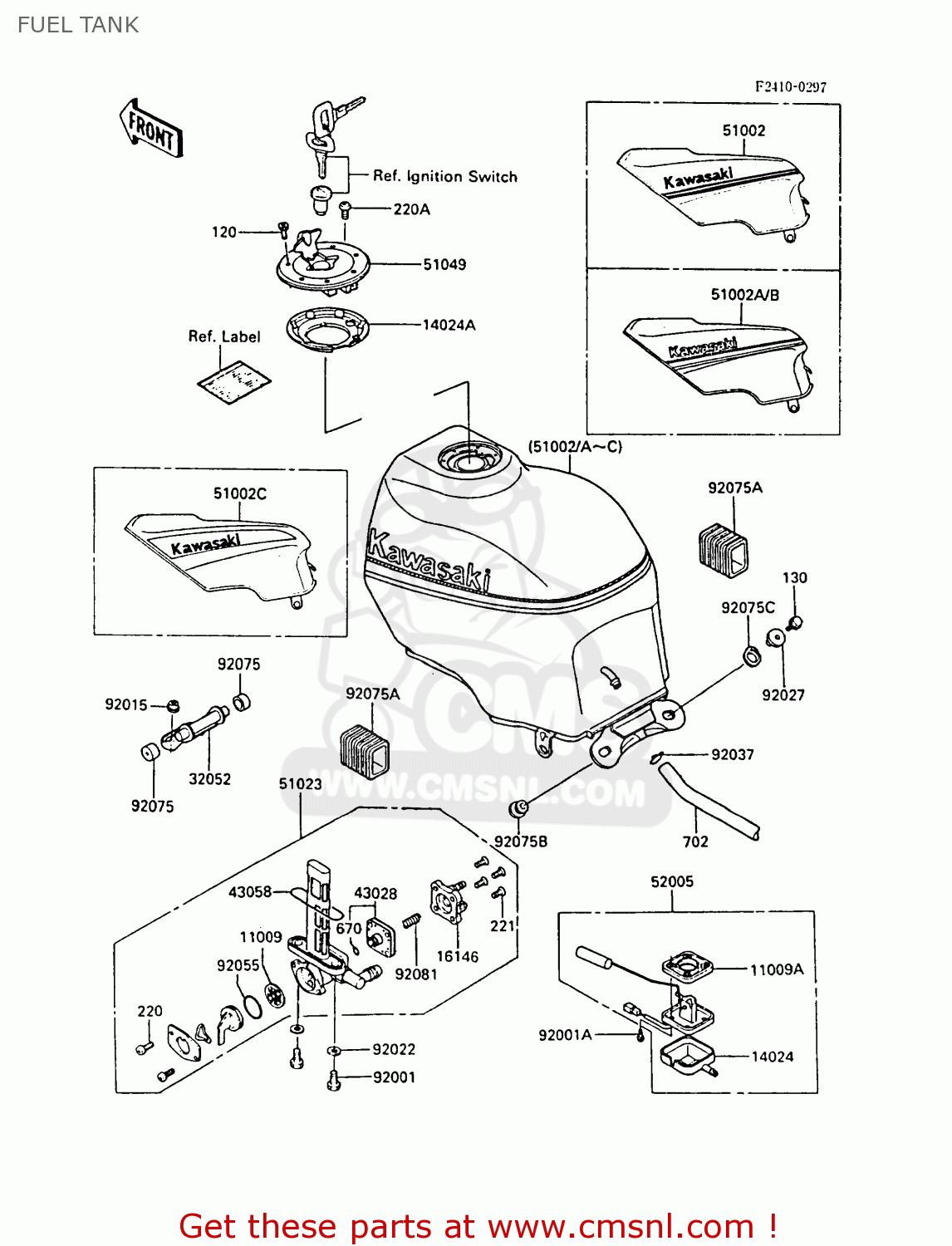 FUEL TANK ZX600A4 NINJA 600R 1988 UNITED KINGDOM FG