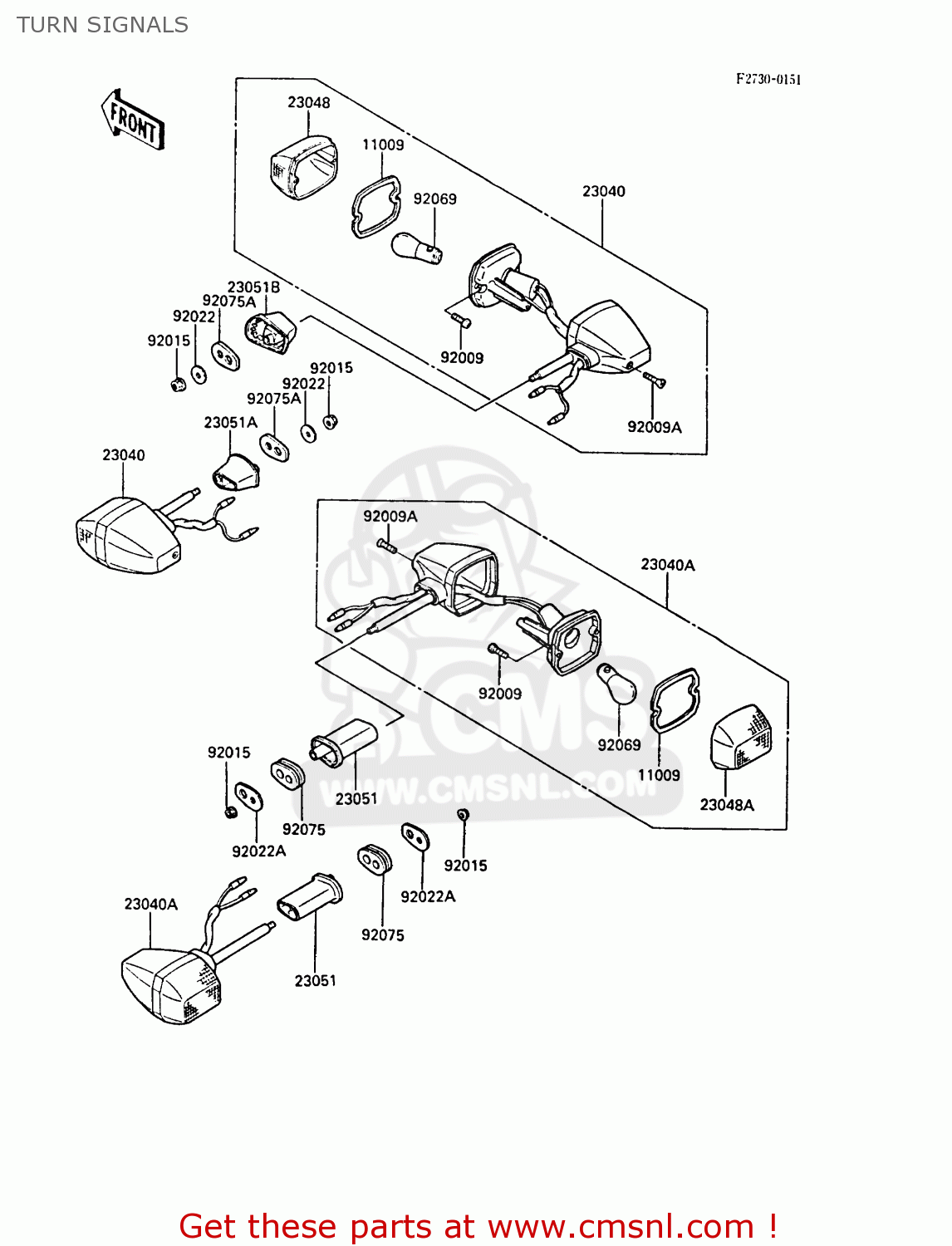 TURN SIGNALS ZX600A4 NINJA 600R 1988 UNITED KINGDOM FG