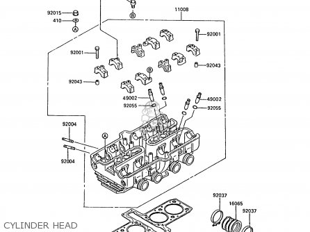 CYLINDER HEAD - ZX600A4 NINJA 600R 1988 UNITED KINGDOM FG