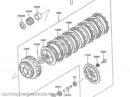 CLUTCH(ZX600AE051067&NAMI.) - ZX600A4 NINJA 600R 1988 UNITED KINGDOM FG