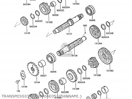TRANSMISSION(ZX600AE051056&NAMI.) - ZX600A4 NINJA 600R 1988 UNITED KINGDOM FG