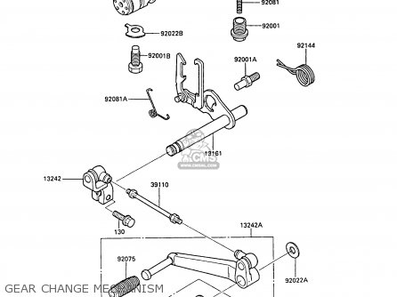 GEAR CHANGE MECHANISM - ZX600A4 NINJA 600R 1988 UNITED KINGDOM FG