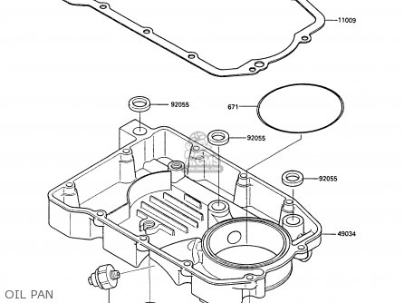 OIL PAN - ZX600A4 NINJA 600R 1988 UNITED KINGDOM FG