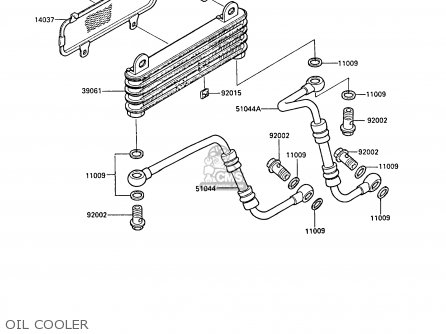 OIL COOLER - ZX600A4 NINJA 600R 1988 UNITED KINGDOM FG
