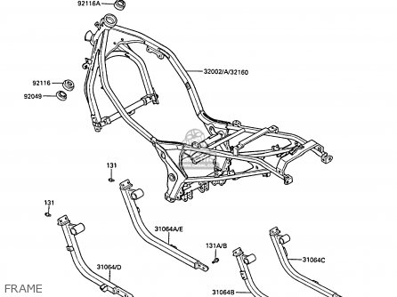 FRAME - ZX600A4 NINJA 600R 1988 UNITED KINGDOM FG