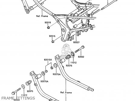 FRAME FITTINGS - ZX600A4 NINJA 600R 1988 UNITED KINGDOM FG