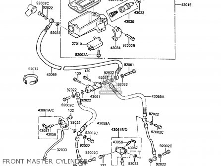 FRONT MASTER CYLINDER - ZX600A4 NINJA 600R 1988 UNITED KINGDOM FG