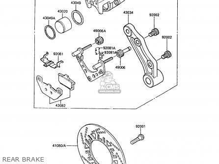 REAR BRAKE - ZX600A4 NINJA 600R 1988 UNITED KINGDOM FG